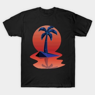 Synthwave Aesthetic Island Oasis T-Shirt